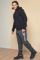 Спортивные штаны мужские на флисе темно-серого цвета 165451S