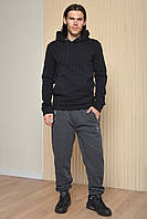 Спортивные штаны мужские на флисе темно-серого цвета 165461S