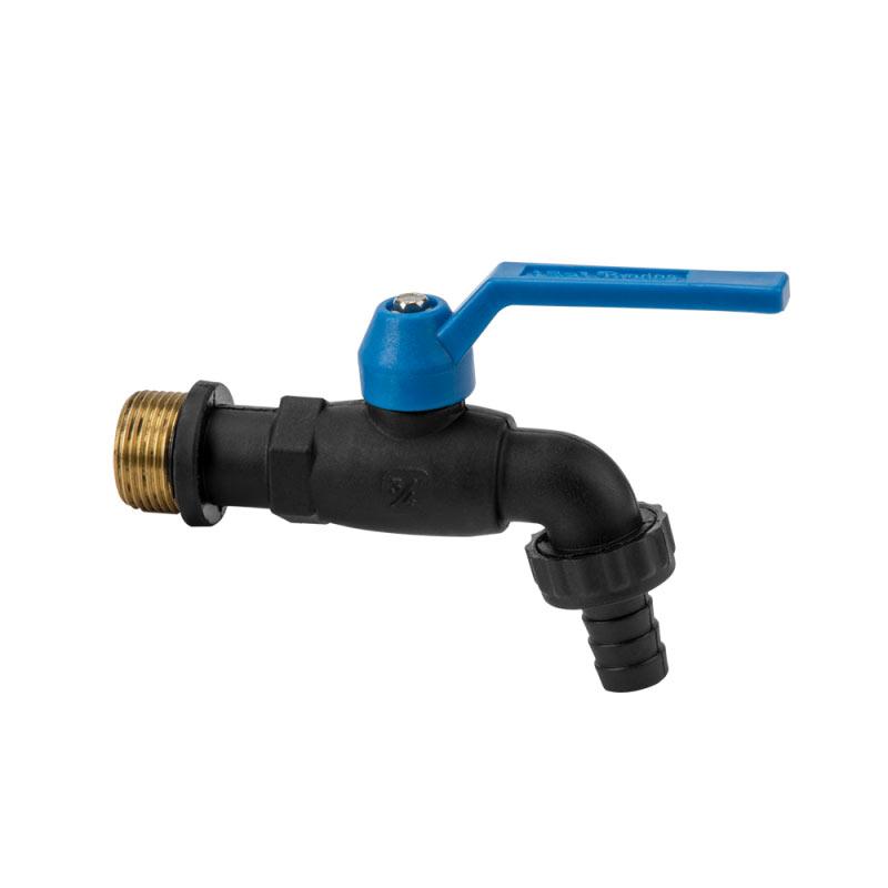 Кран пластиковий РЗ 3/4", штуцер під шланг 
РЗ 3/4", BLACK RAVEN NYLON / BRASS, GTBR03434NB