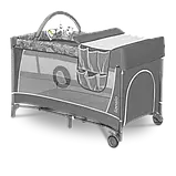 Ліжечко-манеж Lionelo FLOWER GREY STONE, фото 2