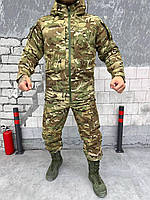 Зимний тактический мужской костюм Softshell (куртка и штаны) Мультикам S