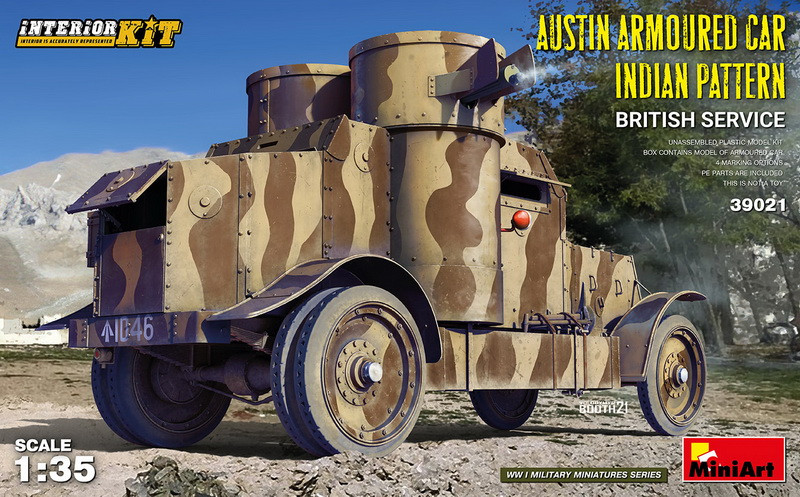 Пластикова модель 1/35 MiniArt 39021 Індійський камуфляж бронеавтомобіля Austin Британська служба