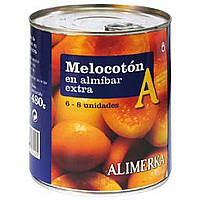 Консервированные фрукты ALIMERKA MELOCOTON EN ALMIBAR EXTRAбрутто(840гр.) нетто(480гр.) Доставка з США від 14