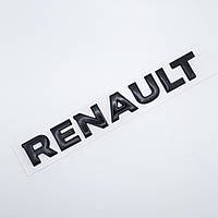 Эмблема надпись Renault, (чёрный, глянец)