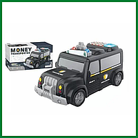 Сейф детский Машина Money Transporter 589-11B ка игрушка для хрениния денег с паролем и отпечатком a