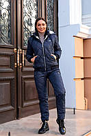 Тёплый женский лыжный зимний костюм штаны куртка PHILIPP PLEIN марсала с чёрным 42 44 46 48 50 52 54 56 Синий, 42
