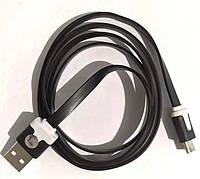 Кабель USB micro Sertec плоский Black