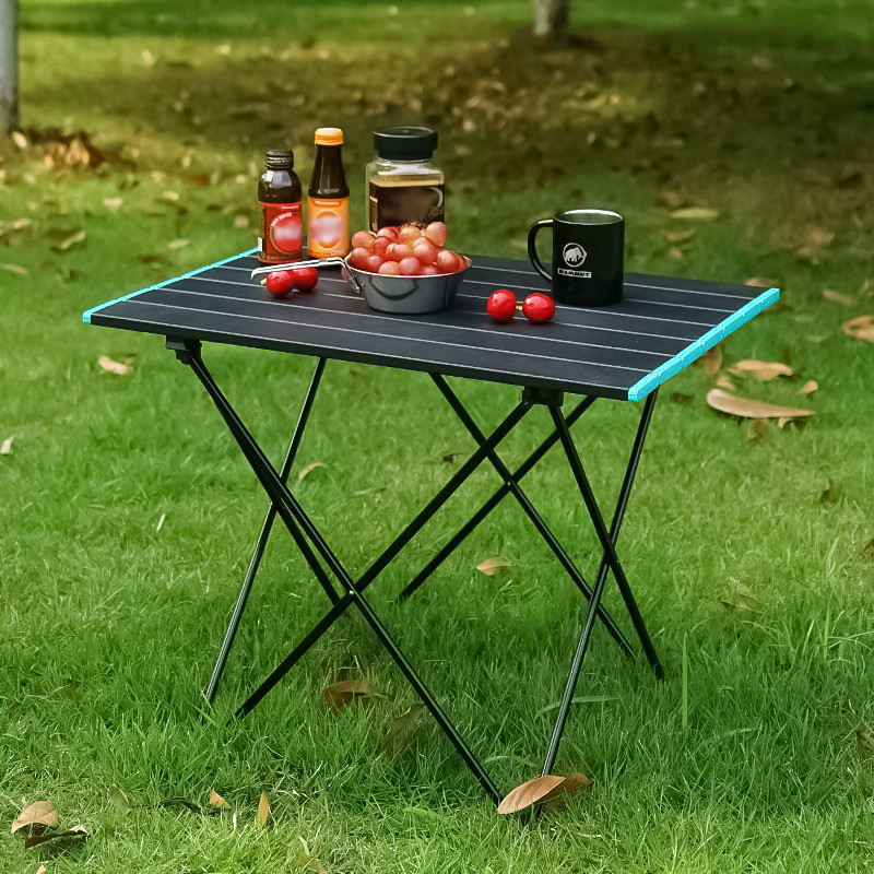 Раскладной столик для пикника 40х35 см Черный туристический столик на природу, складной стол для рыбалки (TS) - фото 1 - id-p1676939764