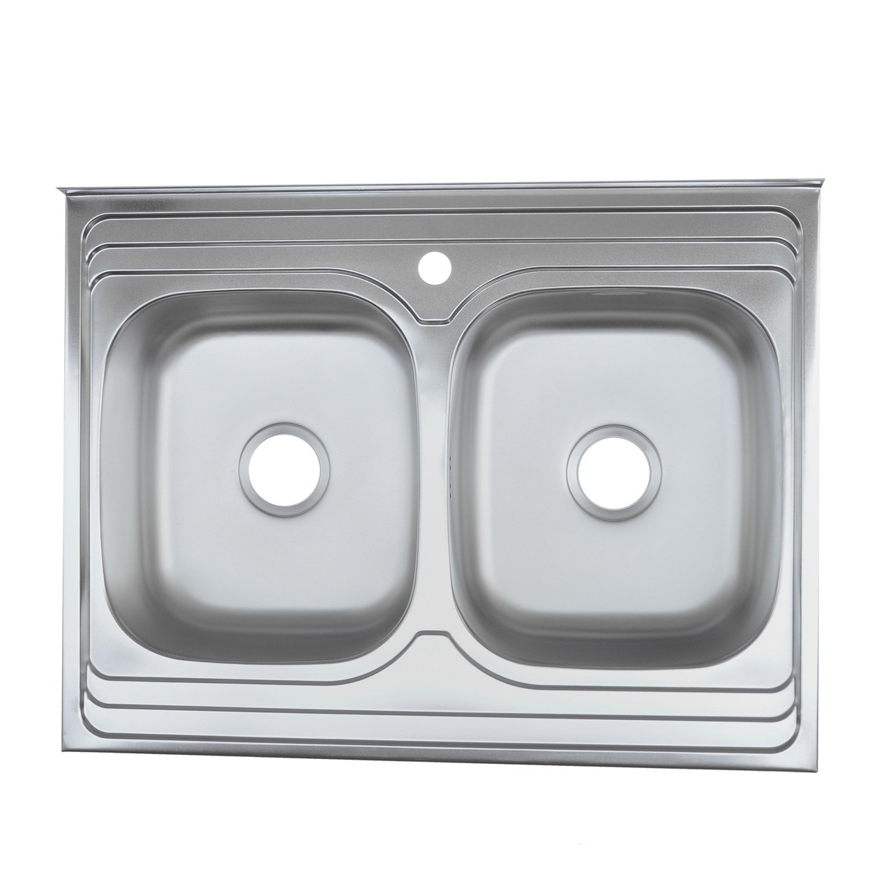 Накладна кухонна мийка з неіржавкої сталі Platinum 8060 D Сатин 0,7