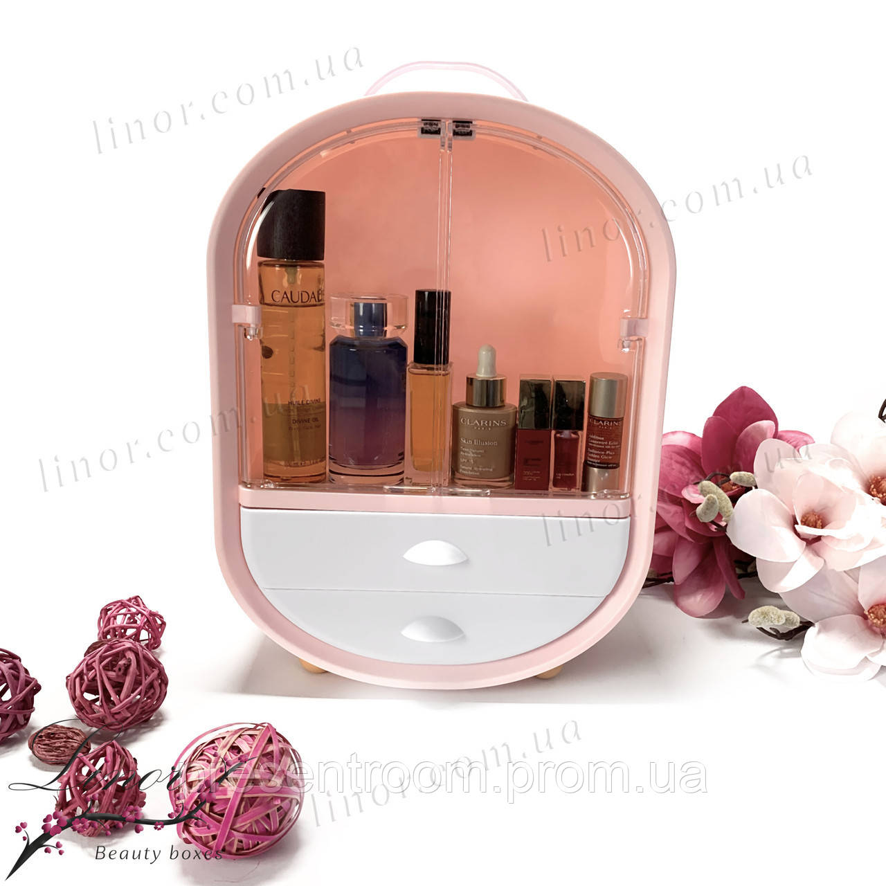 Beauty box "Amelia" 3 секции (Розовый) c - фото 7 - id-p1465675413