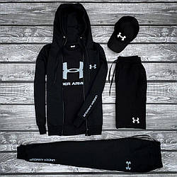 Спортивний костюм чоловічий Under Armour чорний демісезонний весняний осінній андер армор