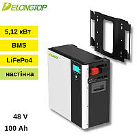 Настенная аккумуляторная LiFePO4 батарея DELONG LFP-51100-05 51.2V 100 А*ч 5.1 кВт*ч