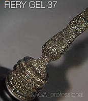 Fiery gel 37 Saga professional светоотражающий гель лак объем 9 мл цвет золотой