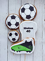 Набор №12 пряники спорт футбол для футболиста футболисту съедобные топперы в торт мяч ворота для торта