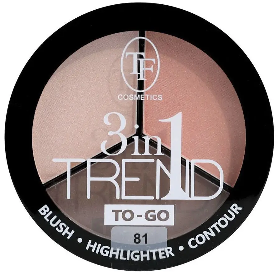 Палітра для контурингу обличчя TF Trend To-Go Contouring Palette TP18 No 81 Рожево-бежевий