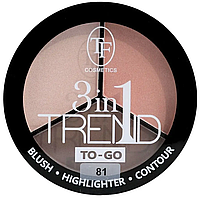 Палетка для контуринга лица TF Trend To-Go Contouring Palette TP18 № 81 Розово-бежевый