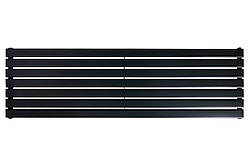 Горизонтальний дизайнерський радіатор опалення  ARTTIDESIGN Livorno G 7/476/1800 чорний матовий