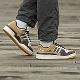 Чоловічі кросівки Adidas Forum 84 Low CL Alumin Branch Brown, фото 2