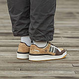 Чоловічі кросівки Adidas Forum 84 Low CL Alumin Branch Brown, фото 4