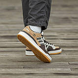 Чоловічі кросівки Adidas Forum 84 Low CL Alumin Branch Brown, фото 3