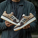 Чоловічі кросівки Adidas Forum 84 Low CL Alumin Branch Brown, фото 8