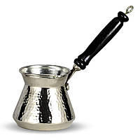 Турка для кофе 500 мл, Турецкая джезва медная с никелевым покрытием, джезва для заваривания кофе 7-8 порций
