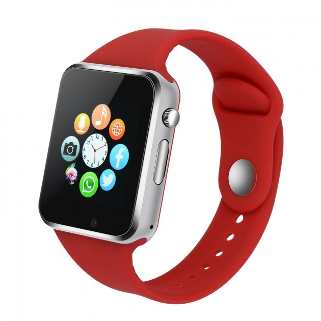 Смарт-годинник Smart Watch A1 розумний електронний зі слотом під sim-карту + карту пам'яті micro-sd. NS-136 Колір: червоний
