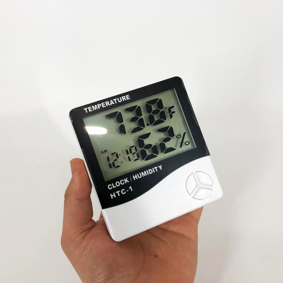 Годинник із температурним та вологим сенсором, Годинник із виміром вологості, Метеоприлад домашній KV-89, фото 1
