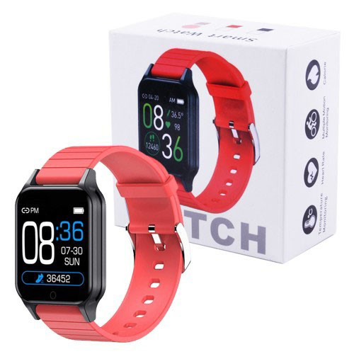 Смарт годинник Smart Watch T96 стильний із захистом від вологи та пилу з вимірюванням температура тіла. WD-828 Колір: червоний