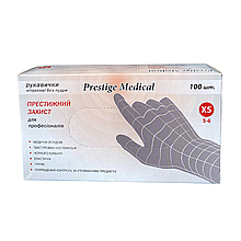 Чорні нітрилові рукавички Престиж Медікал без пудри (Black) пара/ 50