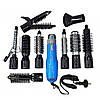 Фен щітка 10 в 1 GEMEI GM-4833. SM-664 Колір синій, фото 5