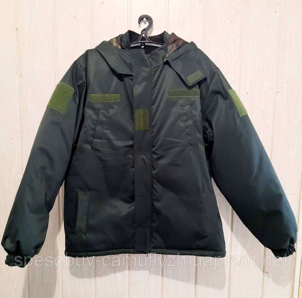 Зимовий військовий бушлат Нацгвардія на флісі тепла військова зимова куртка 54, 56, 58 зелена