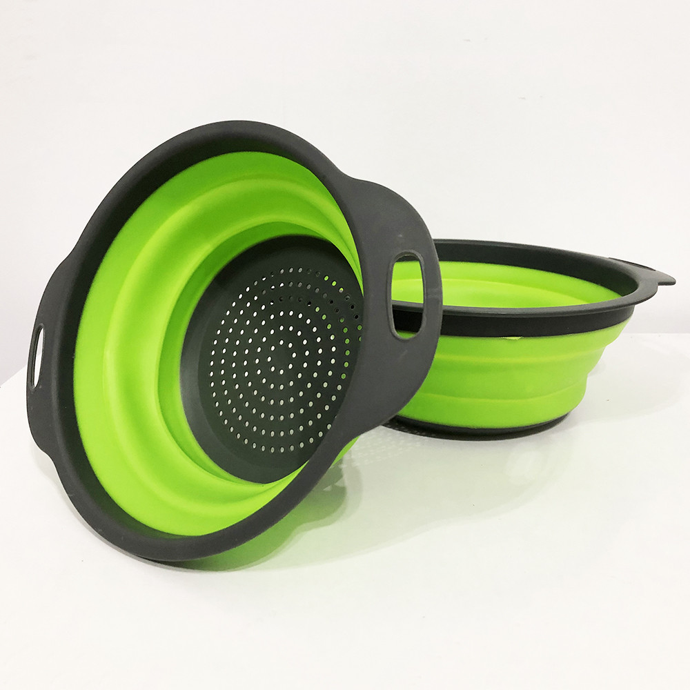 Друшляк складаний COLLAPSIBLE FILTER BASKETS (силіконовий). MA-356 Колір зелений