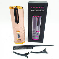 Плойка авто-бігуді для завивки волосся бездротовий Ramindong Hair curler. FO-858 Колір: рожевий