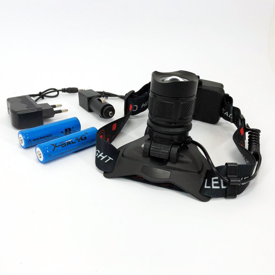 Ліхтар на голову для бігу Bailong BL-T32-P50, Потужний універсальний акумуляторний налобний ліхтар PE-65, фото 1