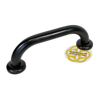 Прямий поручень для ванни 30 см, нержавіюча сталь, D32 мм, чорний Sanpreis