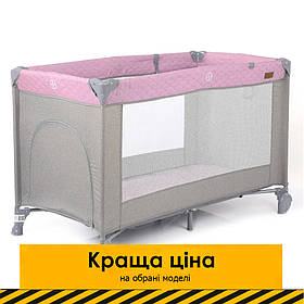 Дитячий ігровий манеж El Camino ME 1096 ACTIVE Pink Gray Рожево-сірий