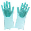 Силіконові рукавички Magic Silicone Gloves Pink для прибирання чистки миття посуду для будинку. ZM-147 Колір: бірюзовий, фото 3