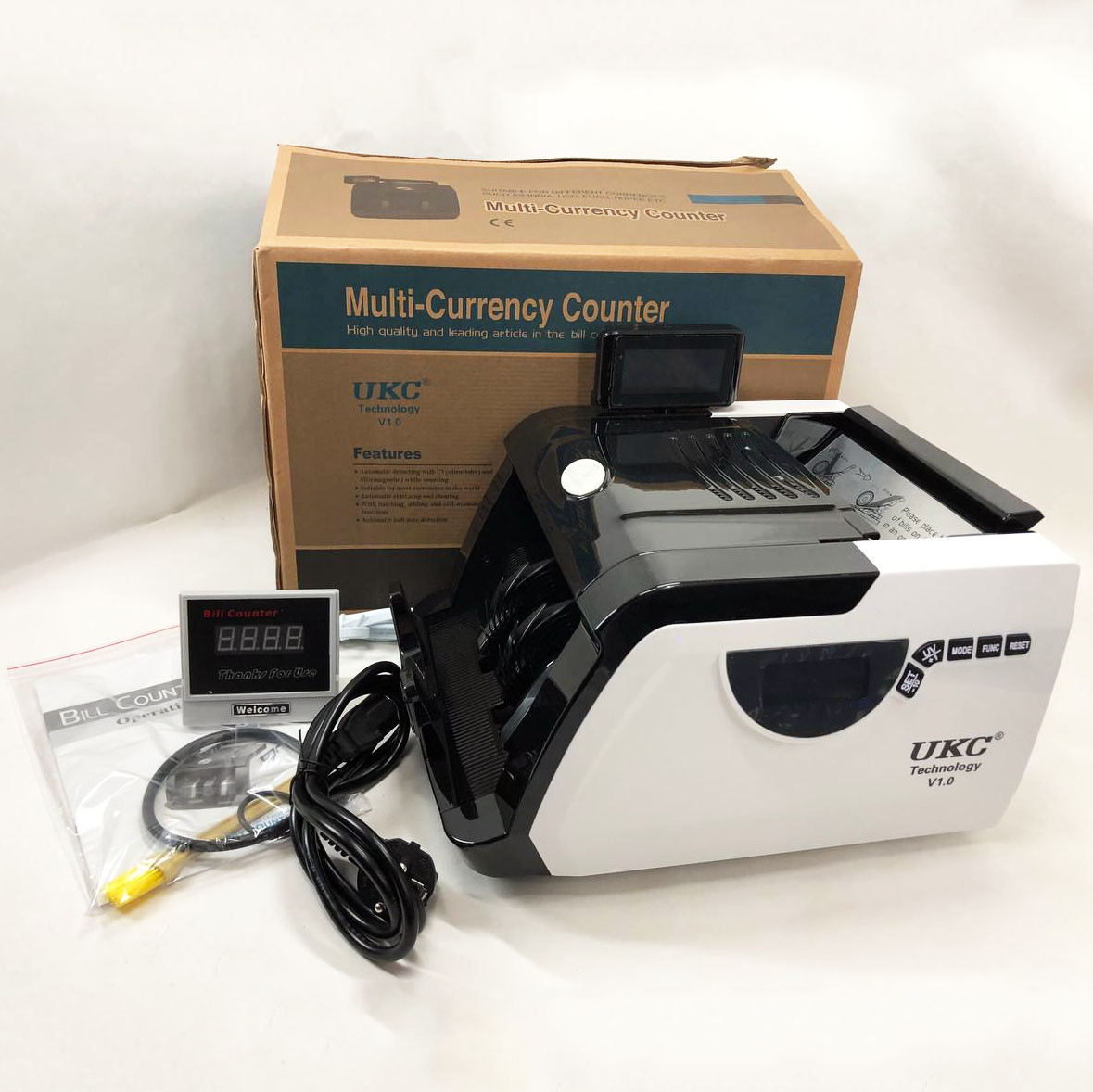 Машинка для лічби грошей, Банківська лічильна машинка, Апарат для лічби та перевірки купюр ZU-35, фото 1