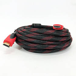 Кабель HDMI - HDMI 10m посилений в обмотці VH-767 10м шнур