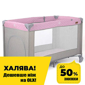 Дитячий ігровий манеж El Camino ME 1096 ACTIVE Pink Gray Рожево-сірий