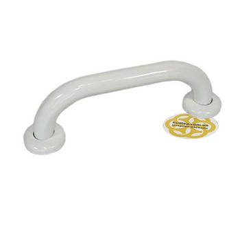 Поручень настінний для ванни прямий 30 см, нержавіюча сталь, D32 мм, білий Sanpreis