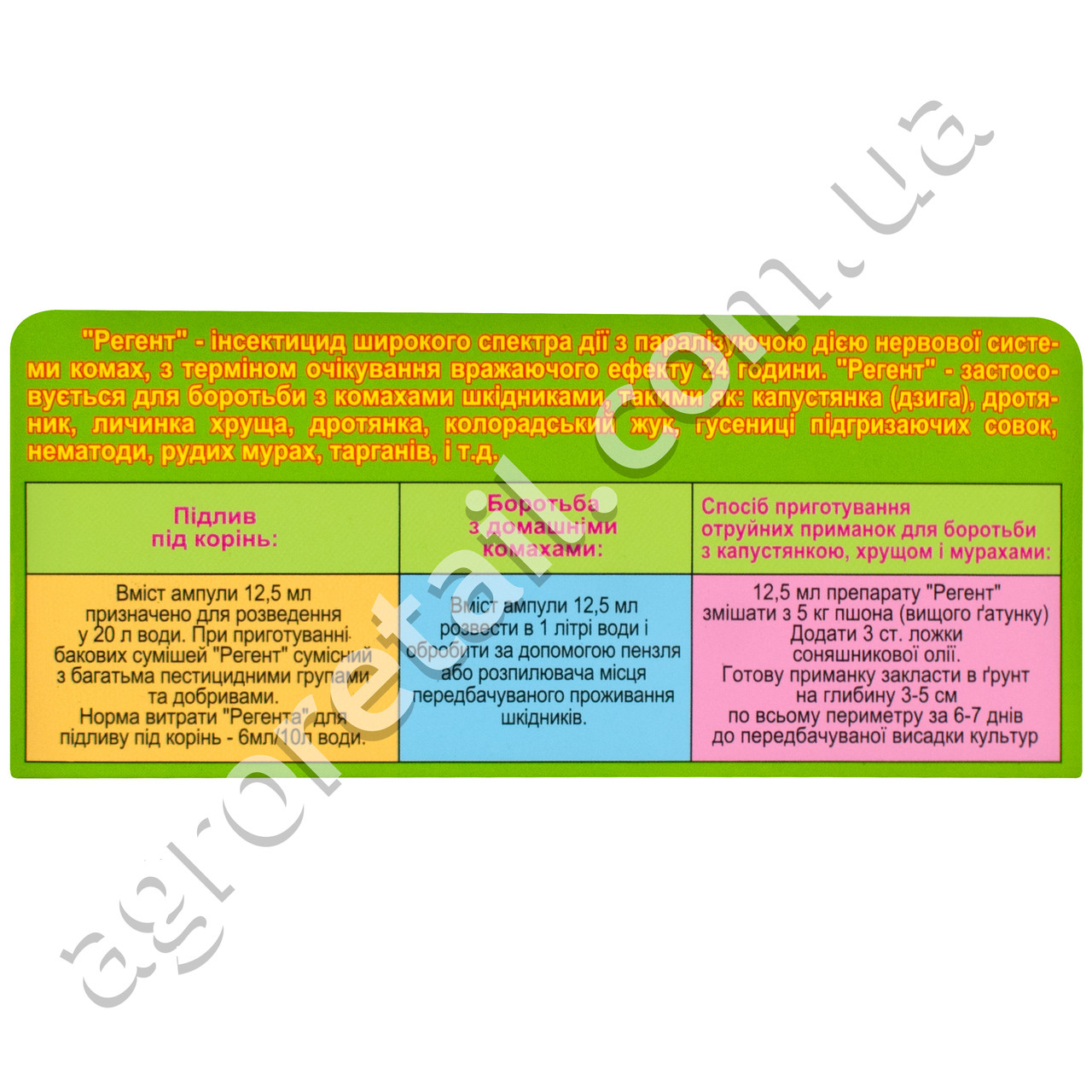 Инсектицид Регент 25% 12.5 мл Novartis - фото 2 - id-p416267776