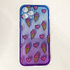 Чохол для Iphone 12 Pro Max IU-914 рожево-синій Морозиво, фото 4