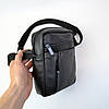 Міська сумка-месенджер, Сумка месенджер шкіряна, Модна сумка планшет на груди, Шкіряний месенджер ES-66, фото 8