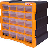 Органайзер пластиковый, e.toolbox.pro.18, 20-секционный 267х157х262мм