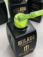 Гель лак для маникюра ногтей яркий красочный Milano 10 мл Juicy 01 (светоотражающий, для коротких ногтей)