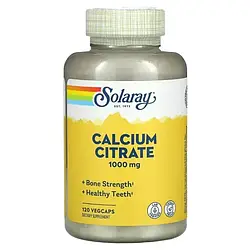 Цитрат кальцію, Calcium Citrate, Solaray, 1000 мг, 120 капсул