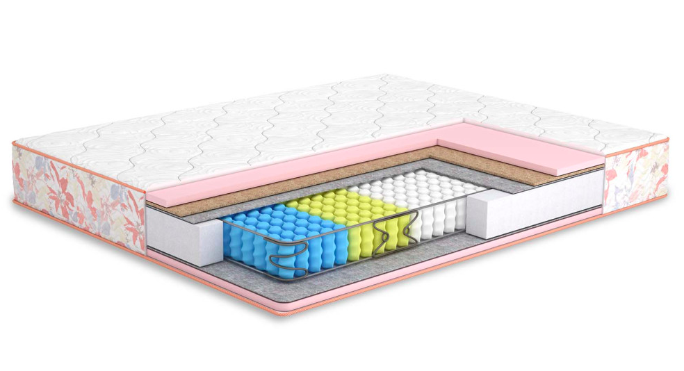 Ортопедичний матрац Камелія+кокос 160х200 з незалежними пружинами з ефектом Зима/Літо від Матролюкс