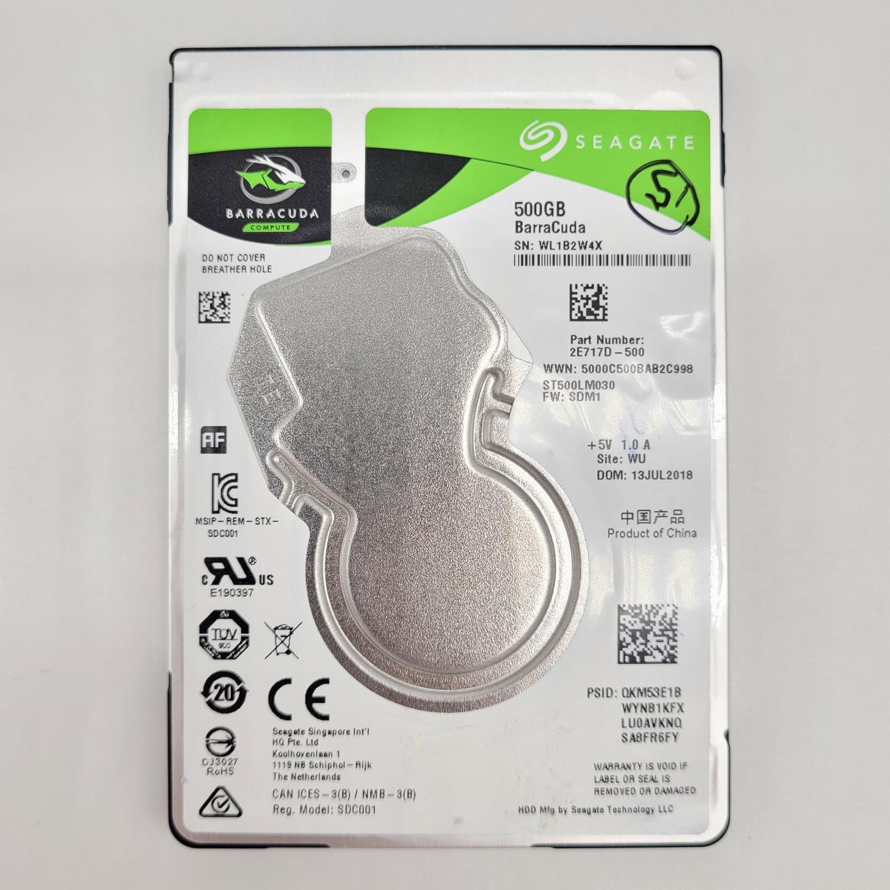 Жорсткий диск для ноутбука Seagate BarraCuda 500GB 2.5" 128MB 5400rpm (ST500LM030) SATAIII Б/В, фото 1